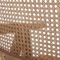 Artekko Suva Rattan Καρέκλα με Καφέ Ξύλινο Σκελετό με Ψάθα και Πράσινο Τεχνόδερμα (52x55x80)cm
