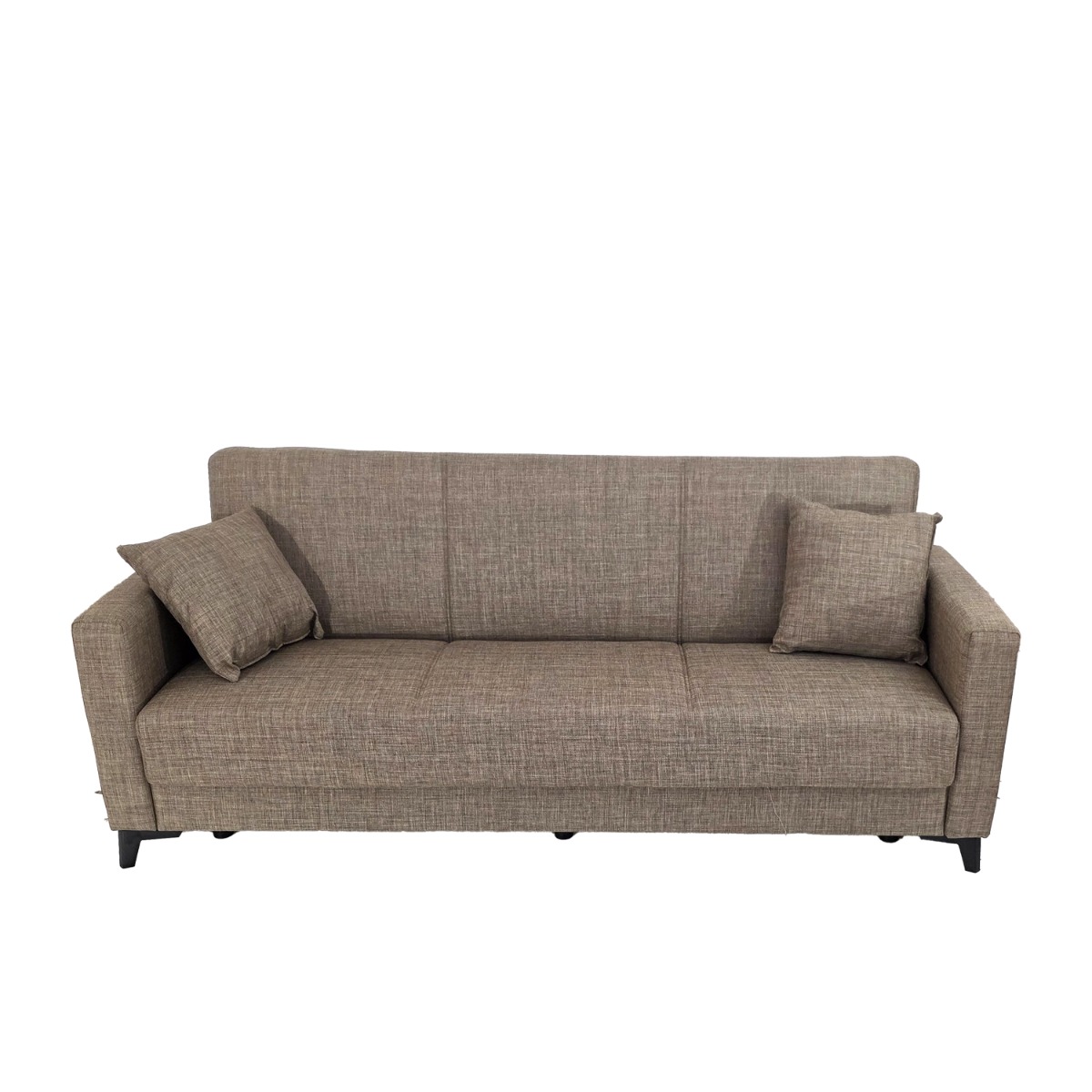 Artekko Pixie Καφέ Τριθέσιος Καναπές Κρεβάτι με Αποθηκευτικό Χώρο (205x80x85)cm Κρεβάτι (180x100x45)cm