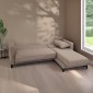 Artekko Pixie Μπεζ Τριθέσιος Καναπές Κρεβάτι με Αναστρέψιμη Γωνία και Αποθηκευτικό Χώρο (200x135x85)cm Κρεβάτι (180x100x45)cm