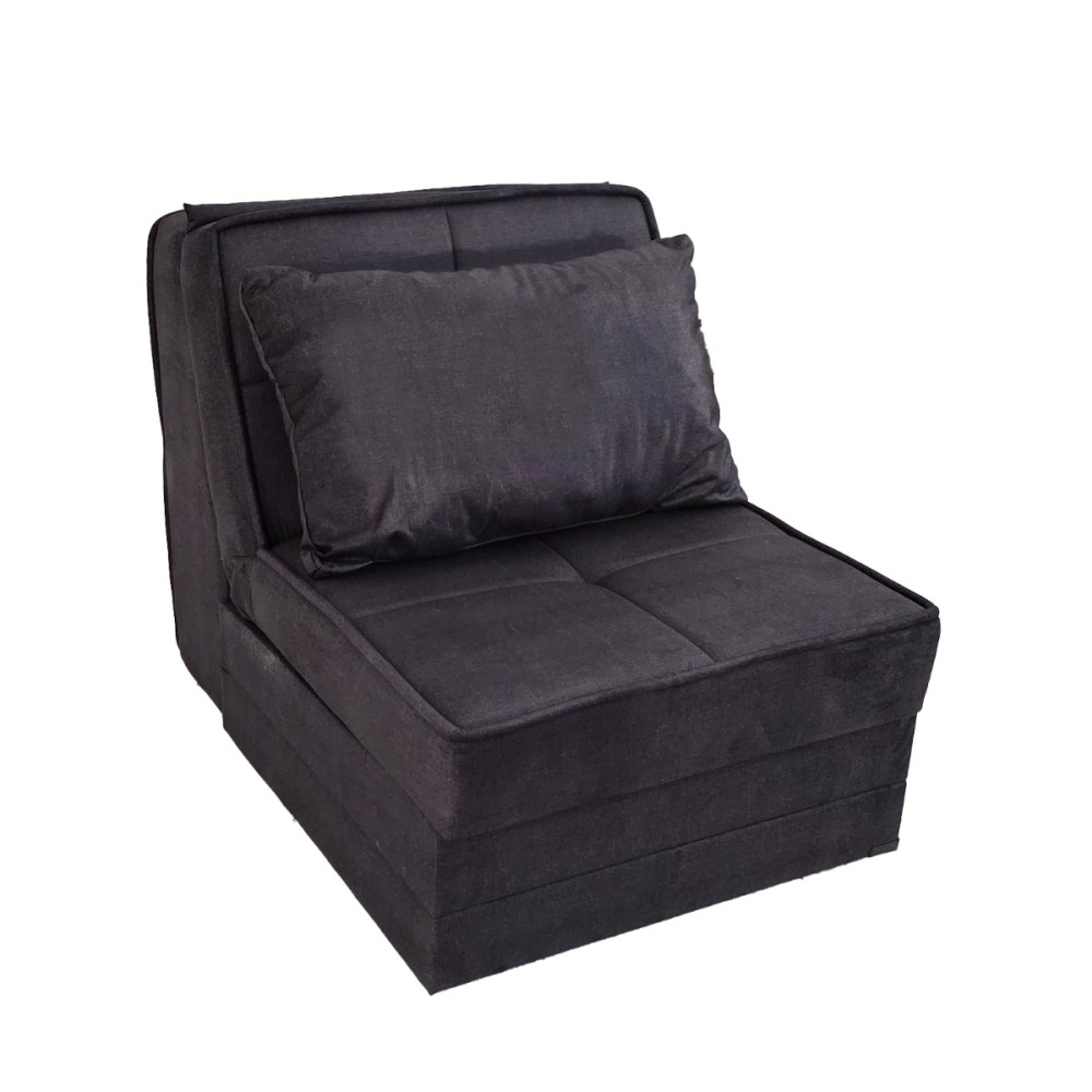 Artekko Thales Γκρι Πολυθρόνα Κρεβάτι με Αποθηκευτικό Χώρο (110x85x90)cm Κρεβάτι (200x85x45)cm