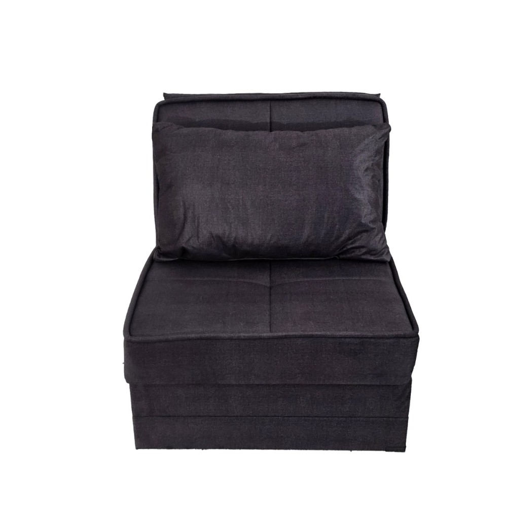 Artekko Thales Γκρι Πολυθρόνα Κρεβάτι με Αποθηκευτικό Χώρο (110x85x90)cm Κρεβάτι (200x85x45)cm