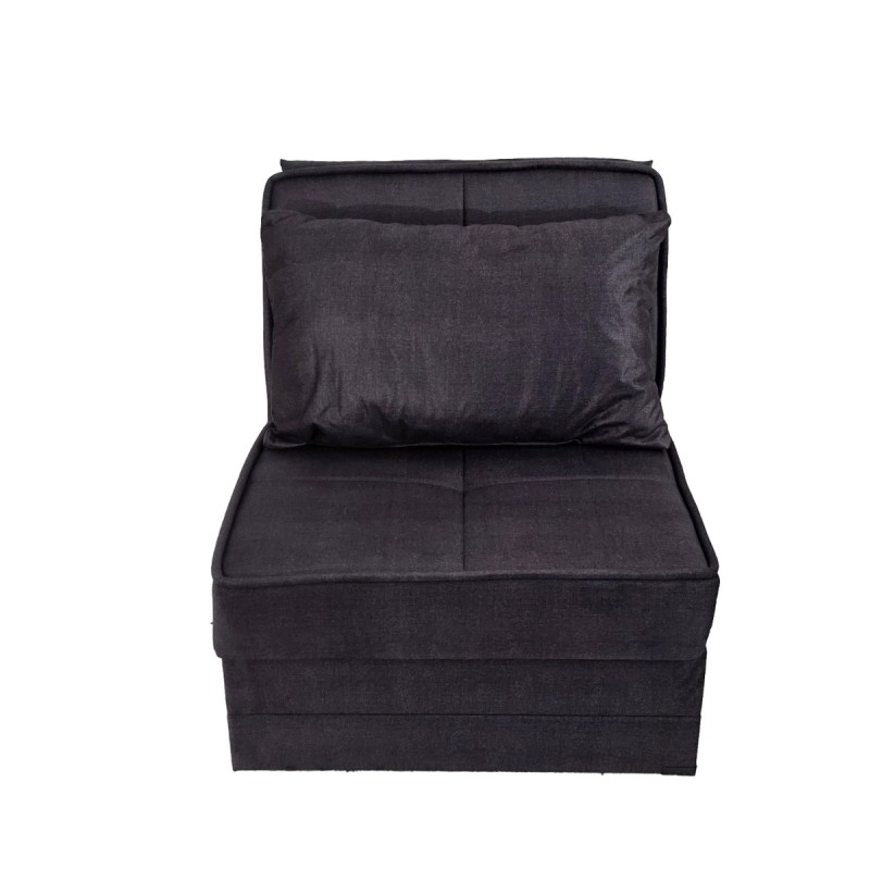 Artekko Thales Γκρι Πολυθρόνα Κρεβάτι με Αποθηκευτικό Χώρο (110x85x90)cm Κρεβάτι (200x85x45)cm