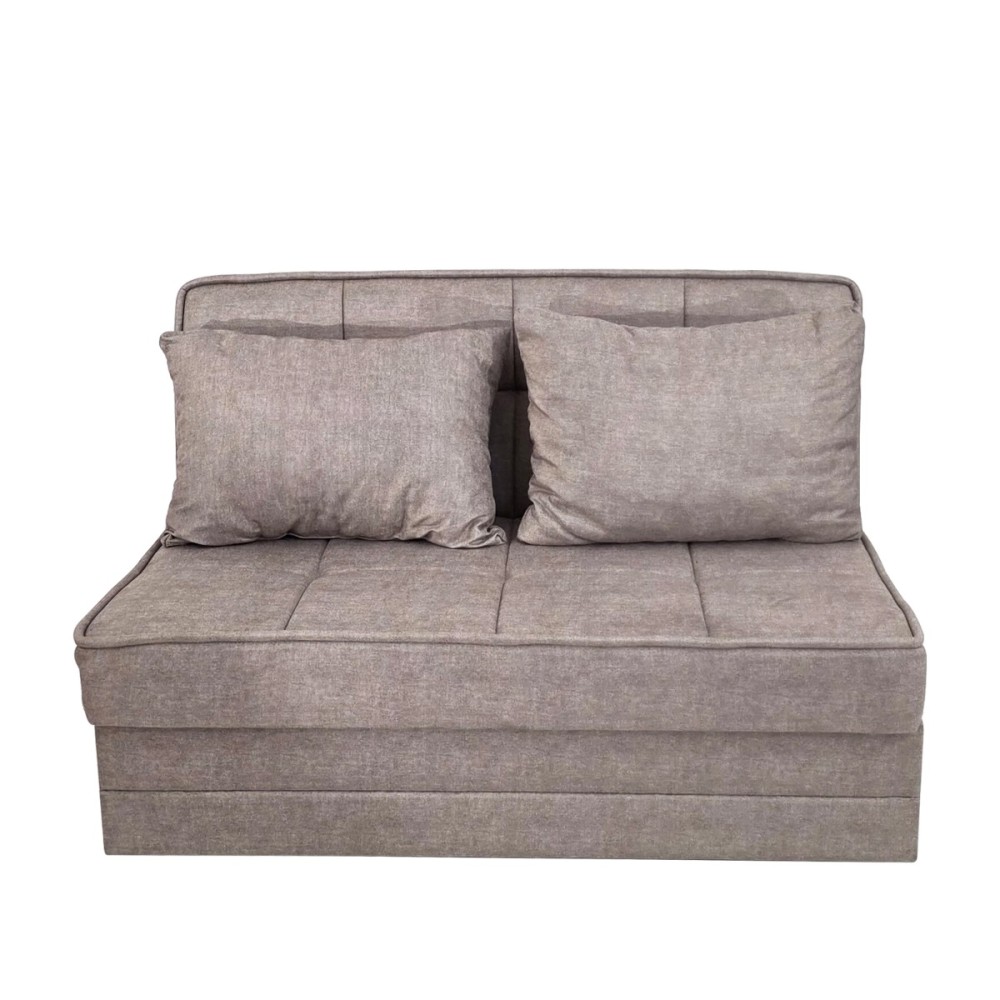 Artekko Thales Μπεζ Διθέσιος Καναπές με Αποθηκευτικό Χώρο (110x140x90)cm Κρεβάτι (200x140x45)cm