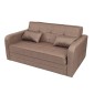Artekko Dafne Καφέ Διθέσιος Καναπές με Αποθηκευτικό Χώρο (110x170x90)cm Κρεβάτι (200x140x45)cm
