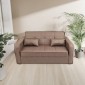Artekko Dafne Καφέ Διθέσιος Καναπές με Αποθηκευτικό Χώρο (110x170x90)cm Κρεβάτι (200x140x45)cm