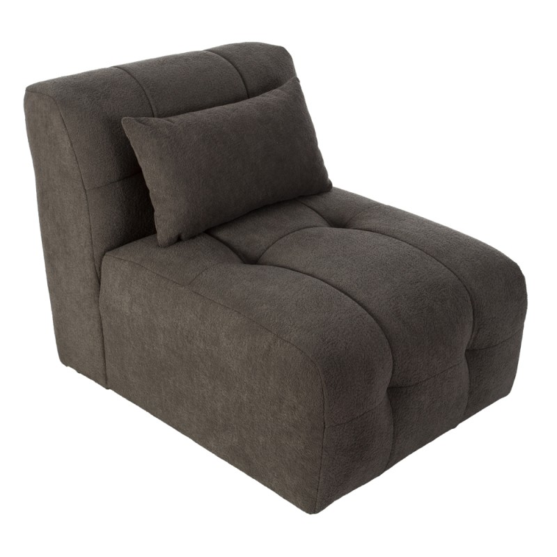 Artekko Sofia Σκούρο Γκρι Μπουκλέ Πολυθρόνα (70x95x75)cm