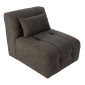Artekko Sofia Σκούρο Γκρι Μπουκλέ Πολυθρόνα (70x95x75)cm