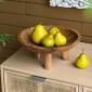 Artekko Woody Μπολ Διακοσμητικό από Ξύλο Teak Φυσικό Σετ/2
