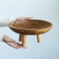 Artekko Woody Μπολ Διακοσμητικό από Ξύλο Teak Φυσικό Σετ/2