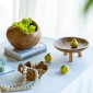 Artekko Woody Μπολ Διακοσμητικό από Ξύλο Teak Φυσικό Σετ/2