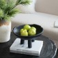 Artekko Woody Μπολ Διακοσμητικό από Ξύλο Teak Μαύρο (30x30x15)cm Σετ/2