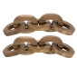 Artekko Woody Διακοσμητική Αλυσίδα από Ξύλο Teak Φυσική Απόχρωση (20x20x25)cm Σετ/2
