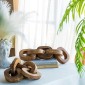 Artekko Woody Διακοσμητική Αλυσίδα από Ξύλο Teak Φυσική Απόχρωση (20x20x25)cm Σετ/2