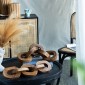 Artekko Woody Διακοσμητική Αλυσίδα από Ξύλο Teak Φυσική Απόχρωση (20x20x25)cm Σετ/2