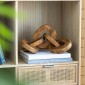 Artekko Woody Διακοσμητική Αλυσίδα από Ξύλο Teak Φυσική Απόχρωση (20x20x25)cm Σετ/2