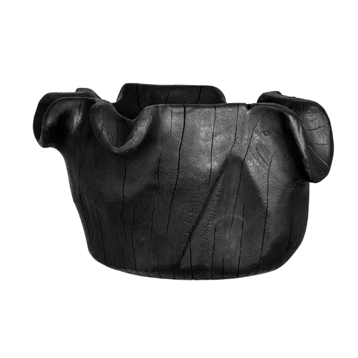 Artekko Woody Μπολ Διακοσμητικό από Ξύλο Teak Μαύρο (35x30x20)cm