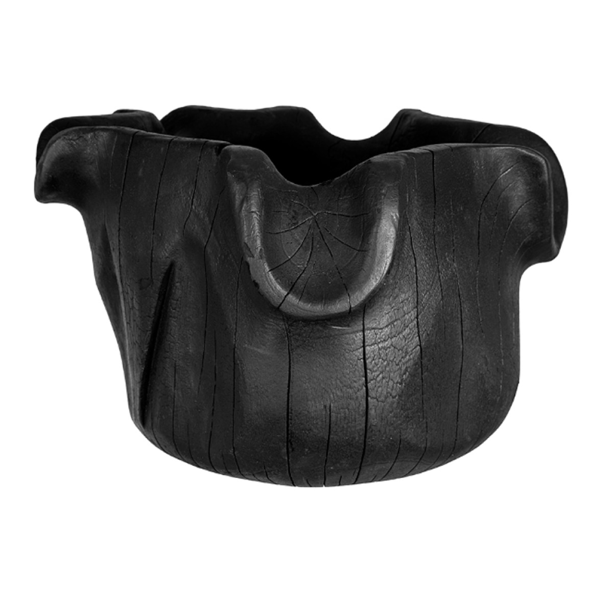 Artekko Woody Μπολ Διακοσμητικό από Ξύλο Teak Μαύρο (35x30x20)cm