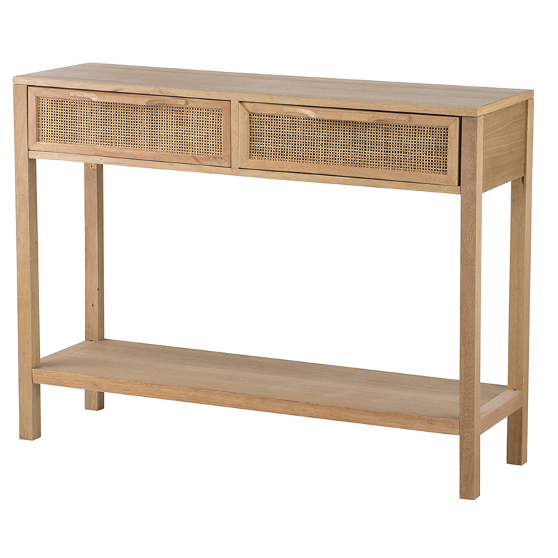 Artekko Cons MDF Κονσόλα με Ψάθα σε Φυσική Απόχρωση (100x30x75)cm