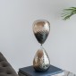 Artekko Hourglass Κλεψύδρα Διακοσμητική Γυαλί Καφέ Μαύρο (14x14x43)cm