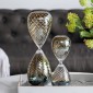 Artekko Hourglass Κλεψύδρα Διακοσμητική Γυαλί Καφέ Μαύρο (14x14x43)cm