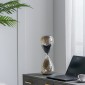 Artekko Hourglass Κλεψύδρα Διακοσμητική Γυαλί Καφέ Μαύρο (14x14x43)cm