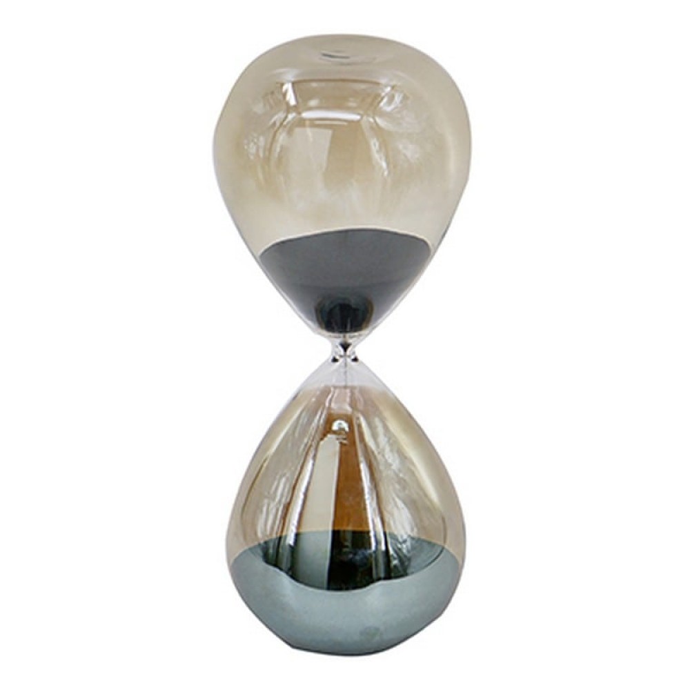 Artekko Hourglass Κλεψύδρα Διακοσμητική Γυαλί Καφέ Μαύρο (18x18x48)cm