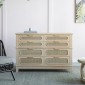 Artekko Cons Μπουφές MDF Ψάθα Φυσική Απόχρωση (133x46x89)cm