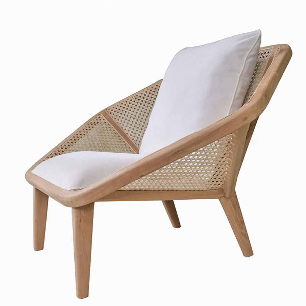 Artekko Tectona Πολυθρόνα από Ξύλο Teak/Ρατάν Φυσικό (105x82x75)cm