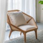 Artekko Tectona Πολυθρόνα από Ξύλο Teak/Ρατάν Φυσικό (105x82x75)cm
