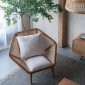 Artekko Tectona Πολυθρόνα από Ξύλο Teak/Ρατάν Φυσικό (105x82x75)cm