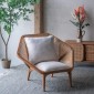 Artekko Tectona Πολυθρόνα από Ξύλο Teak/Ρατάν Φυσικό (105x82x75)cm