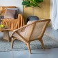 Artekko Tectona Πολυθρόνα από Ξύλο Teak/Ρατάν Φυσικό (105x82x75)cm