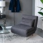 Artekko Sofa Bed Γκρι Υφασμάτινη Πολυθρόνα Κρεβάτι (88x81x78)cm