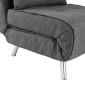 Artekko Sofa Bed Γκρι Υφασμάτινη Πολυθρόνα Κρεβάτι (88x81x78)cm