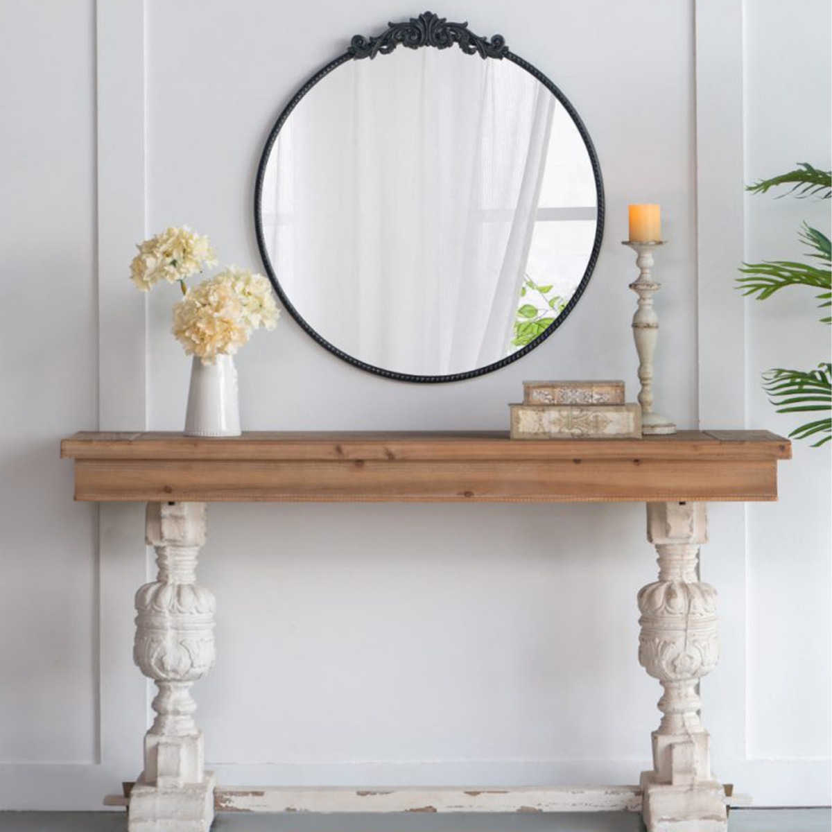 Artekko Dia Μαύρος Μεταλλικός Καθρέπτης Τοίχου (91.4x3.8x97.8)cm