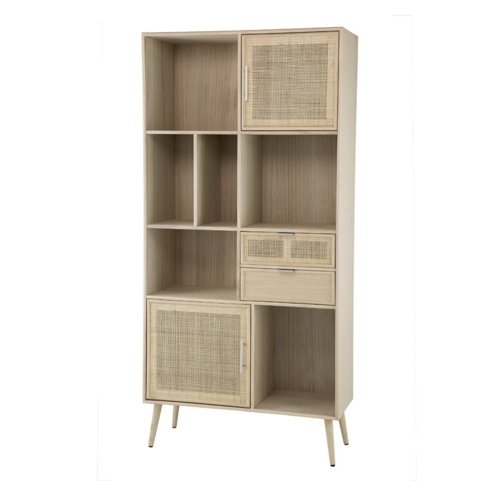 Artekko Cons Μπουφές MDF Ψάθα Φυσική Απόχρωση (90x37x189)cm
