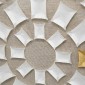 Artekko Mosaic Μπεζ Διακοσμητικός Πίνακας με Λευκή Χάρτινη Τεχνοτροπία σε Plexiglass Κορνίζα (90x5x90)cm