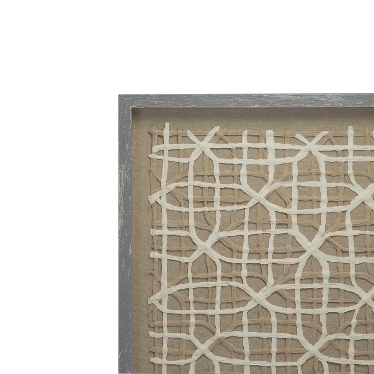 Artekko Mosaic Διακοσμητικός Πίνακας με Χαρτί Ξύλο Γυαλί Μπεζ (60x60x3)cm Σετ/2