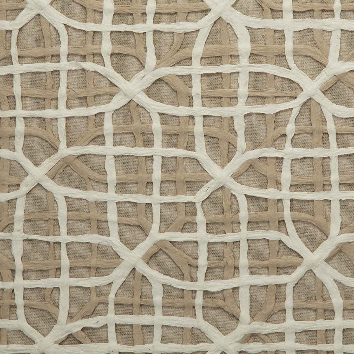 Artekko Mosaic Διακοσμητικός Πίνακας με Χαρτί Ξύλο Γυαλί Μπεζ (60x60x3)cm Σετ/2