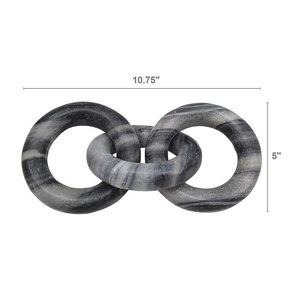 Artekko Γλυπτό Μαρμάρινη Αλυσίδα Στρογγυλό 18x23x3