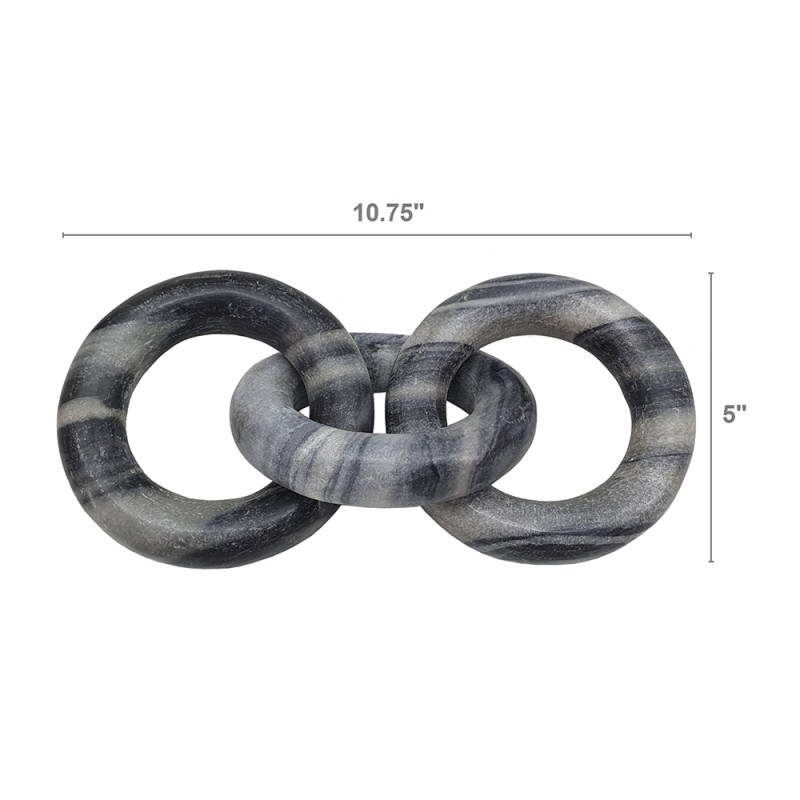 Artekko Γλυπτό Μαρμάρινη Αλυσίδα Στρογγυλό 18x23x3