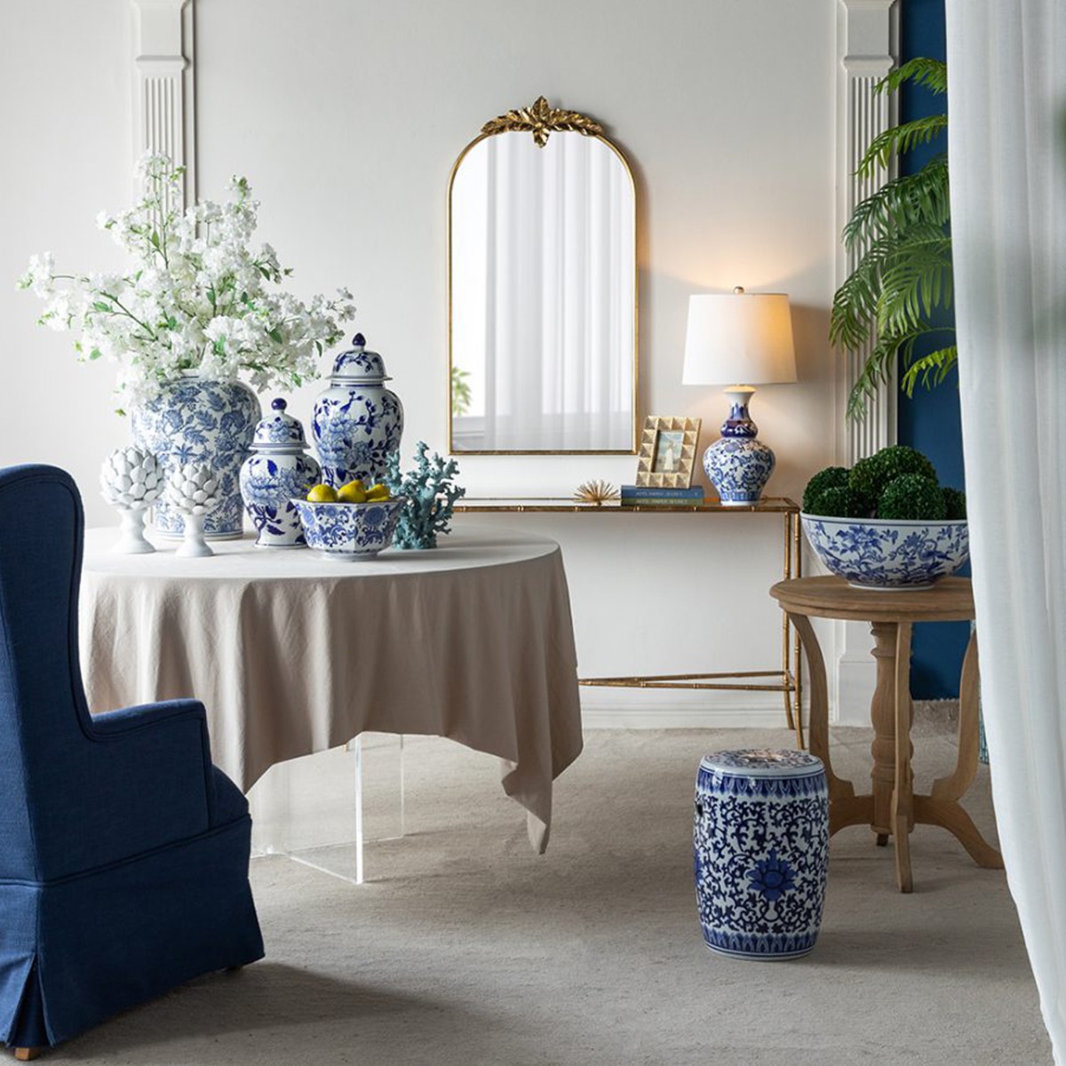 Artekko Dia Χρυσός Μεταλλικός Καθρέπτης Τοίχου (61x5x106.5)cm