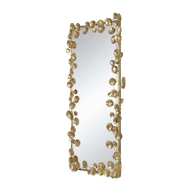 Artekko Leaf Χρυσός Μεταλλικός Καθρέπτης Τοίχου (79x154.5x7)cm