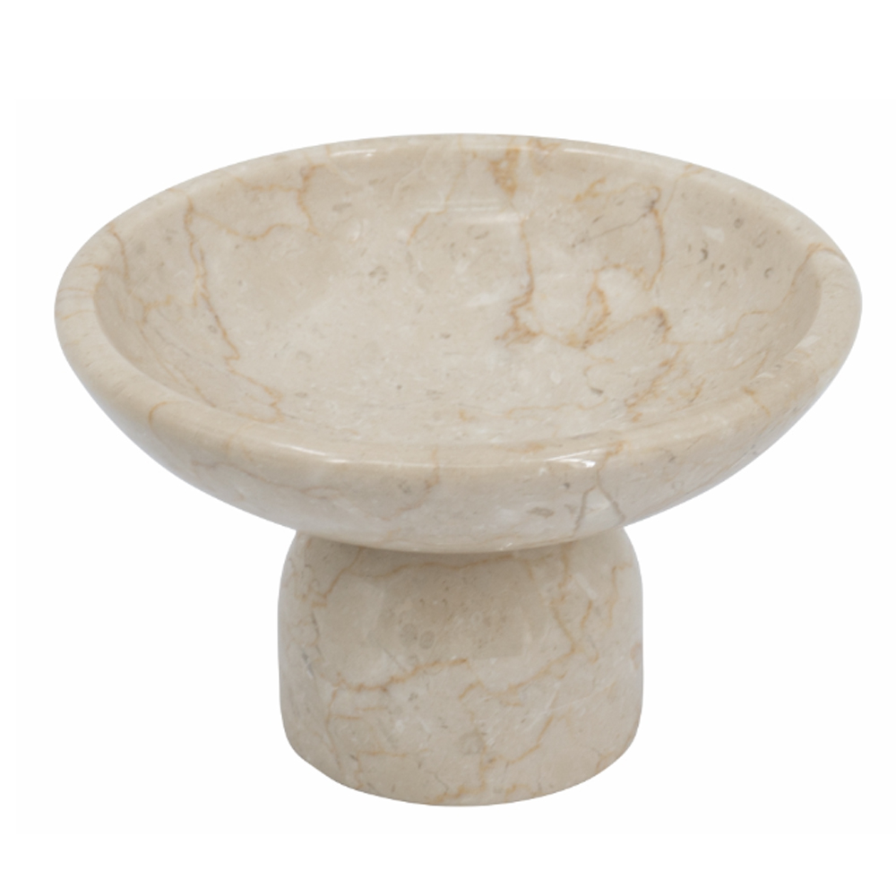 Artekko Marble Μπεζ Μαρμάρινο Μπολ (18x18x10)cm