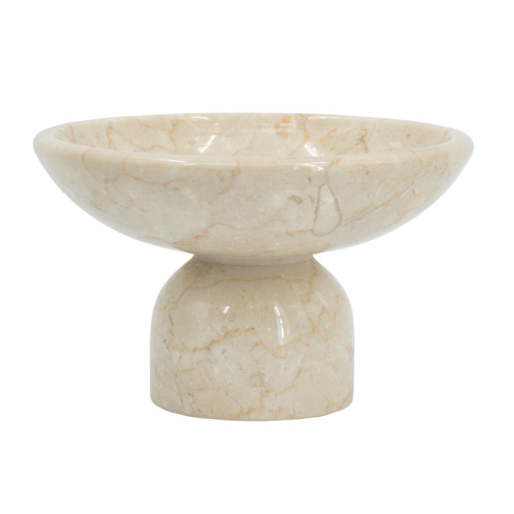 Artekko Marble Μπεζ Μαρμάρινο Μπολ (18x18x10)cm