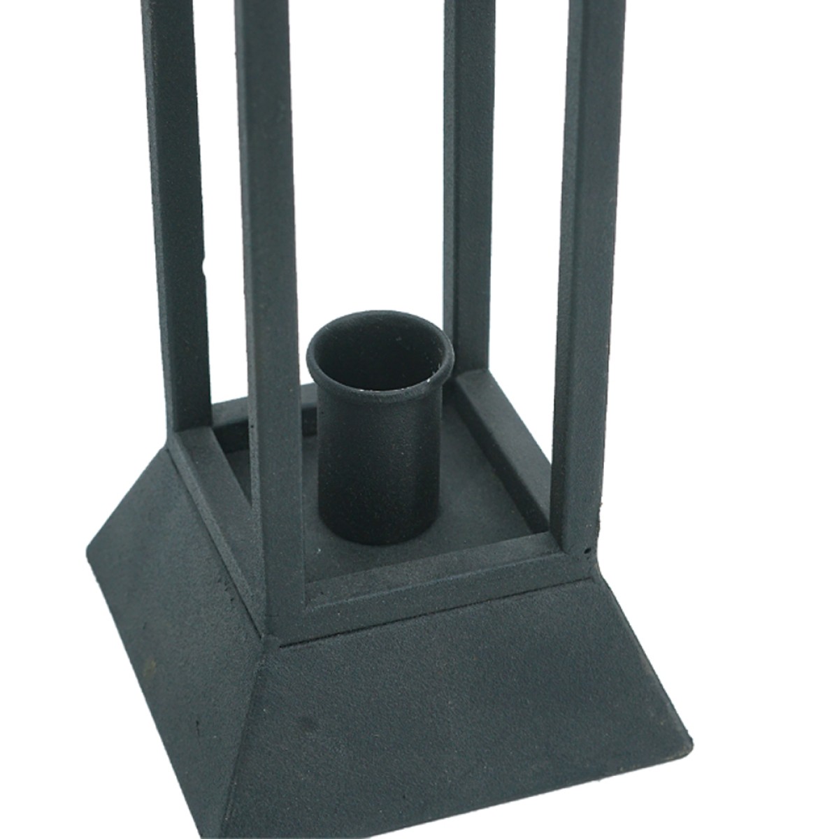 Artekko Lantern Μαύρα Μεταλλικά Κηροπήγια για Κερί Σπαρματσέτα (10x10x48)cm 3pcs