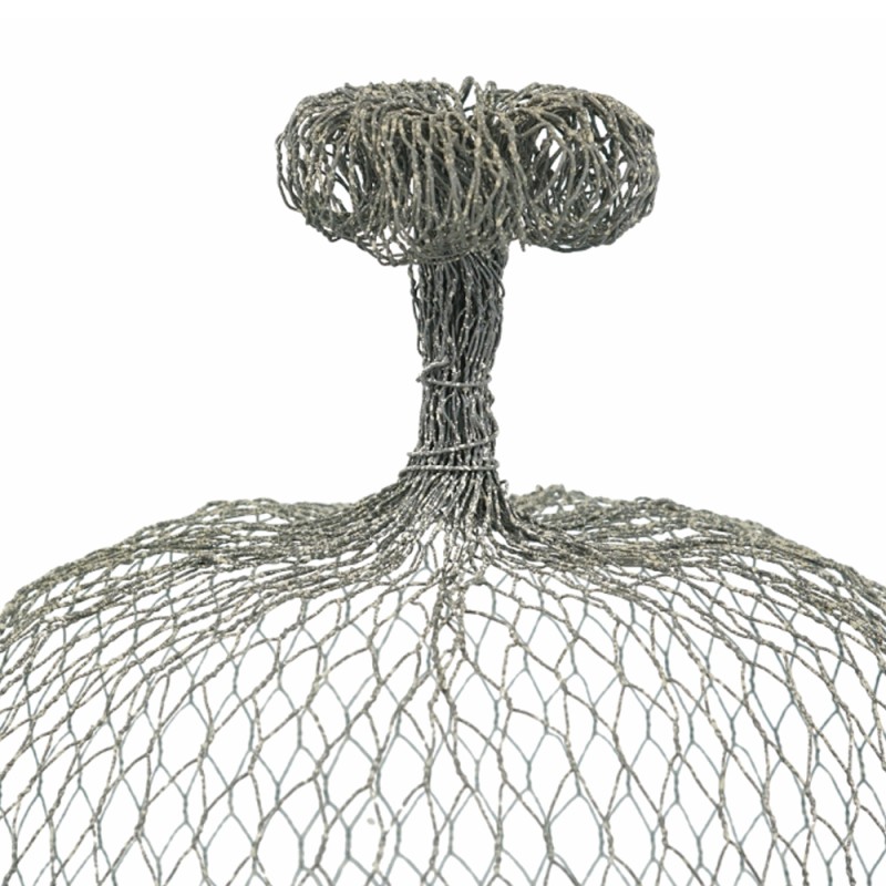 Artekko Cloche Διακοσμητικά Φανάρια με Σύρμα Μέταλλο Γκρι (33x33x90)cm Σετ/2
