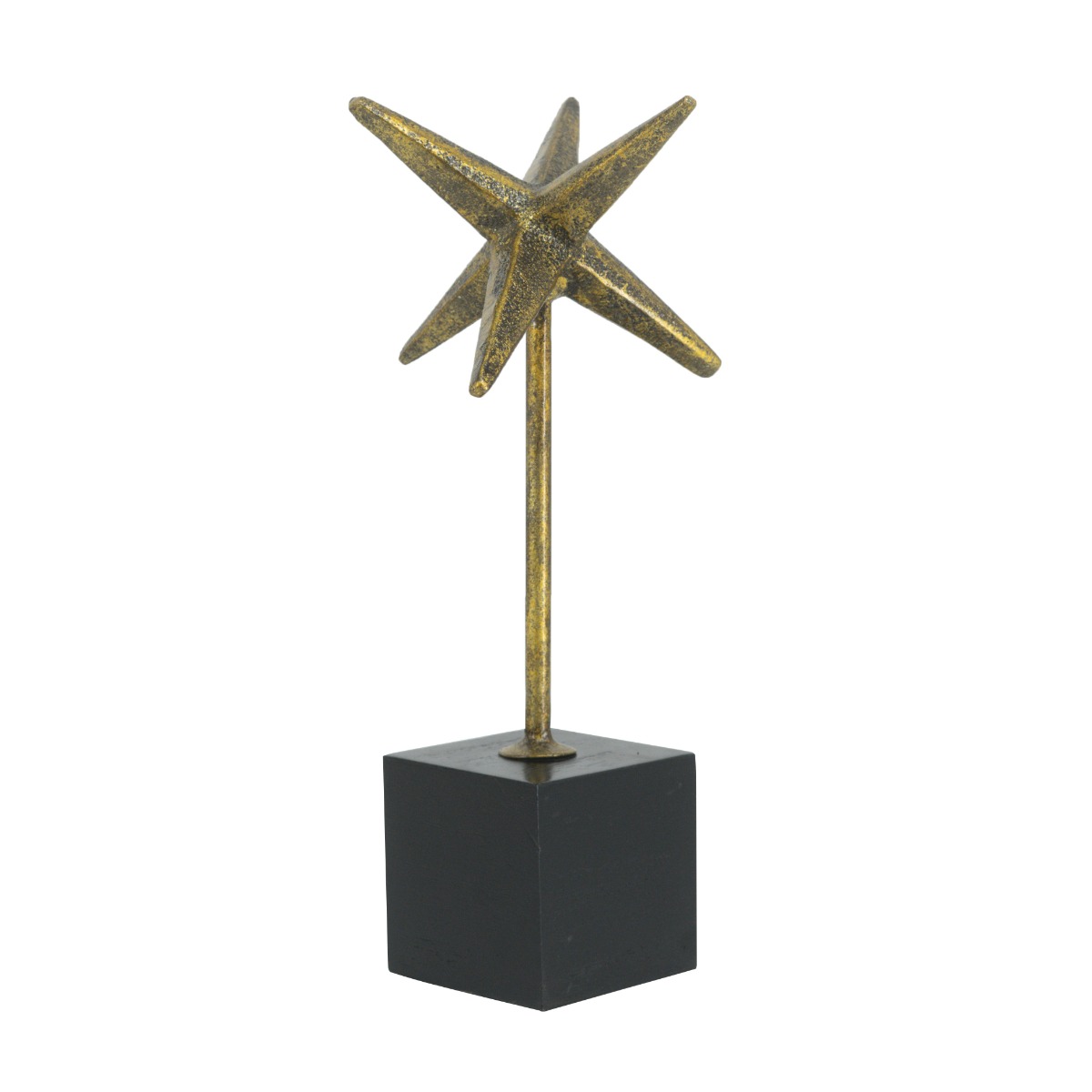 Artekko Trophy Χρυσό Μεταλλικό Επιτραπέζιο Διακοσμητικό σε Μαύρη Βάση (7x7x28.5)cm