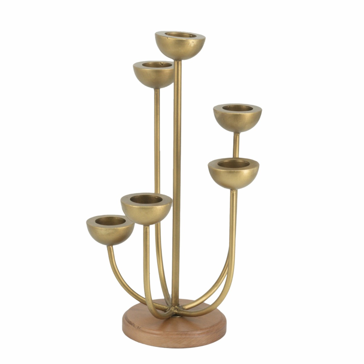 Artekko Trophy Χρυσό Μεταλλικό Επιτραπέζιο Κηροπήγιο (20.5x14x39.5)cm