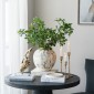 Artekko Marble Χρυσό Μεταλλικό Επιτραπέζιο Διακοσμητικό Γλυπτό με Χέρια σε Λευκή Μαρμάρινη Βάση (21.6x10.2x33)cm